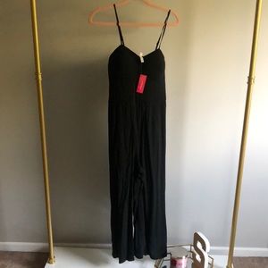 Xhilararion wide leg black jumpsuit